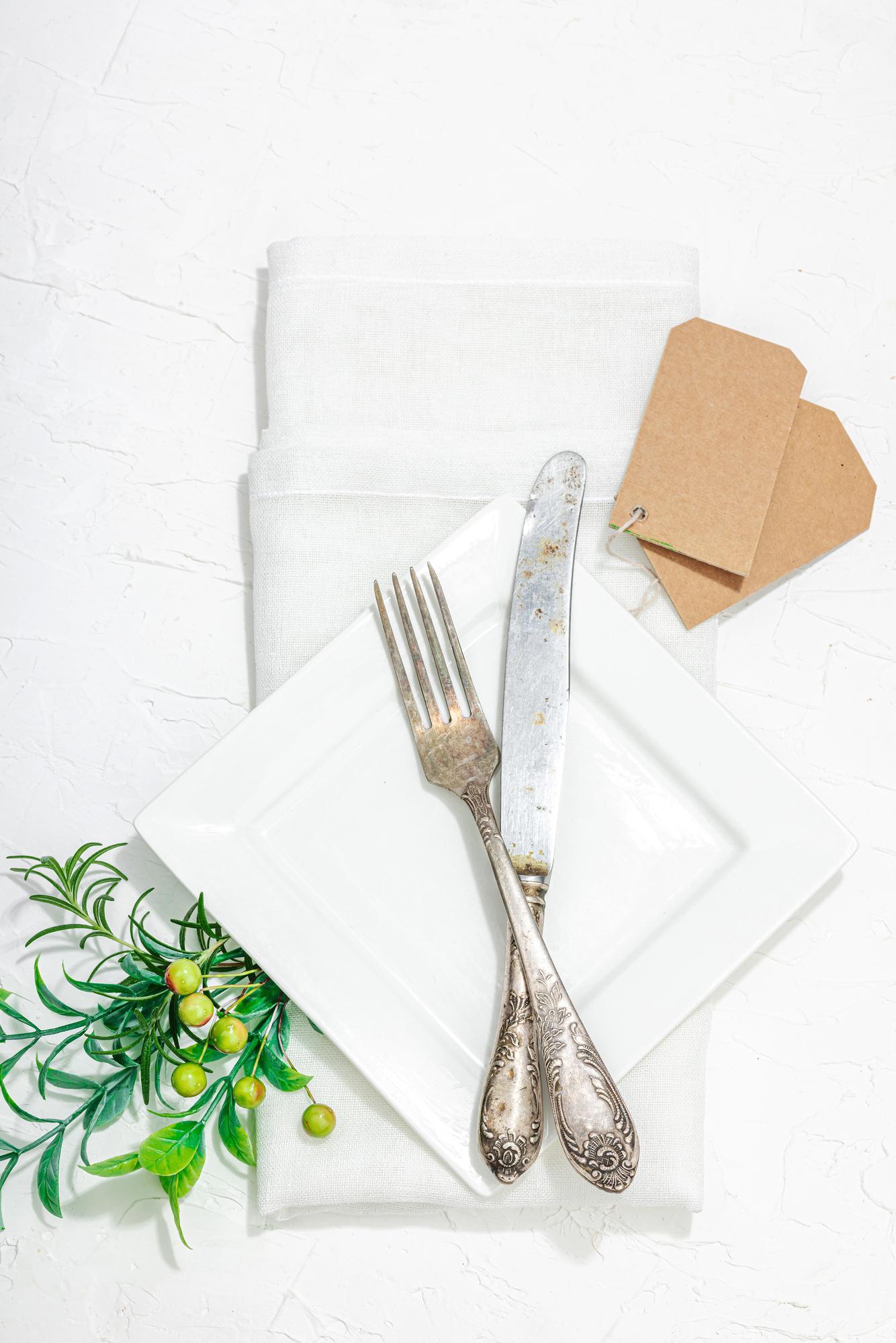 Dettaglio mise en place elegante